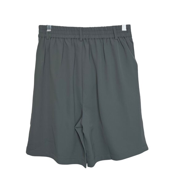 Tarse Activewear Pleated Shorts High Rise Gray Pleated High-Waist Small New - Picture 2 of 10